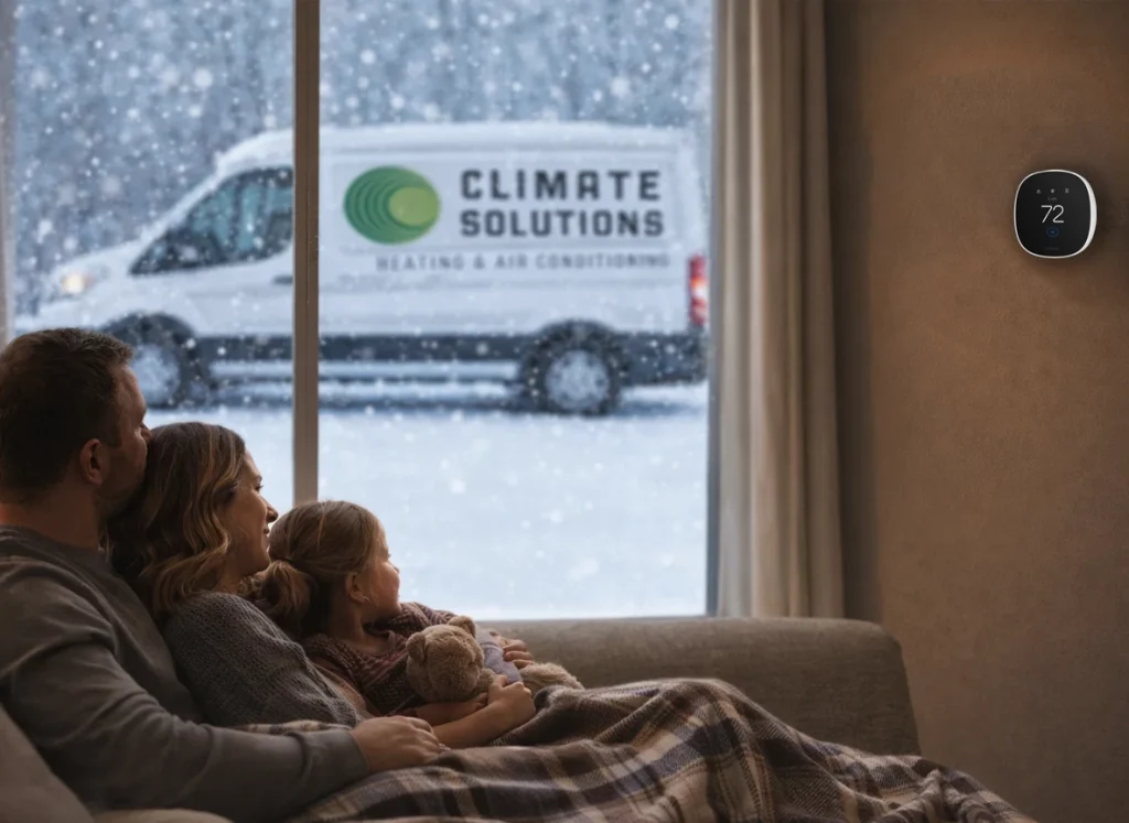 Homeowner comfort during winter thanks to a well-maintained HVAC system and January service.